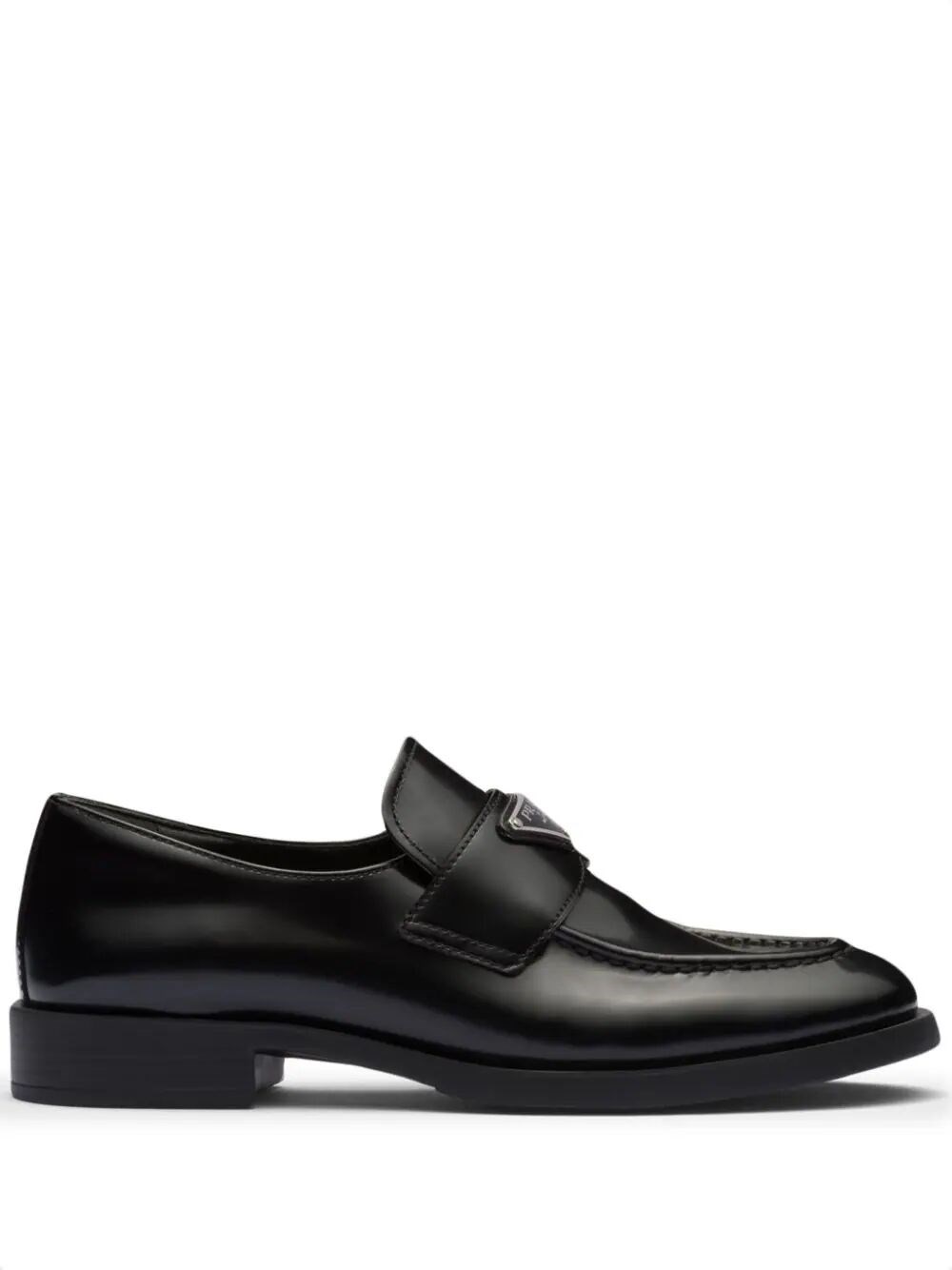 Brushed leather loafers