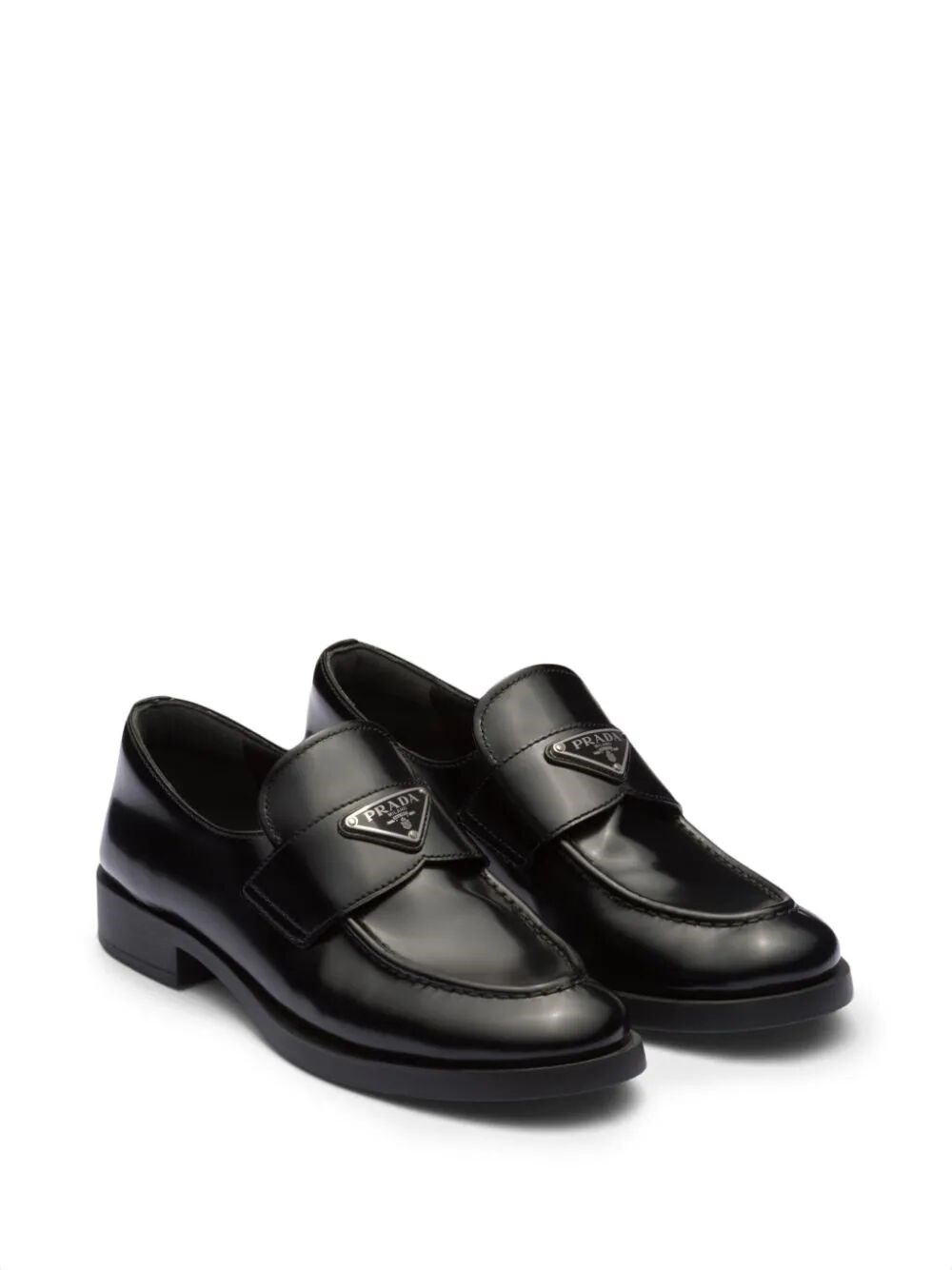 Brushed leather loafers