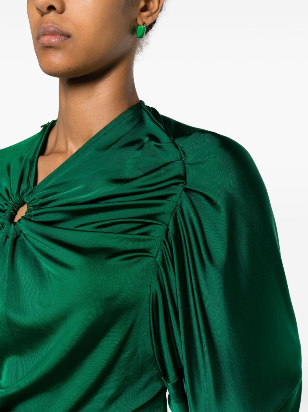 Gathered detail long-sleeve top