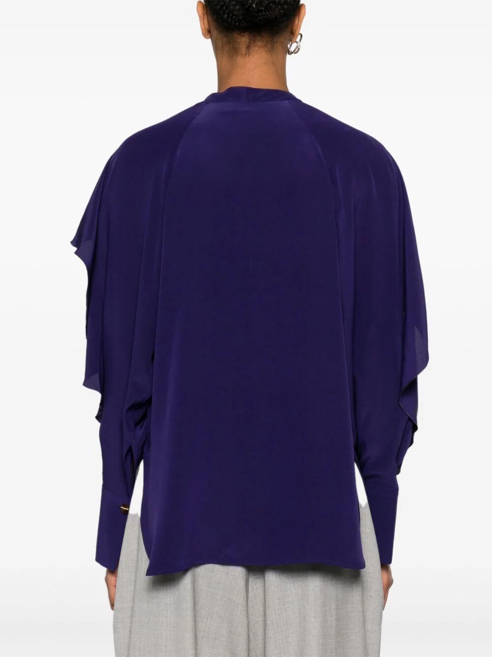 Tie detail ruffle blouse