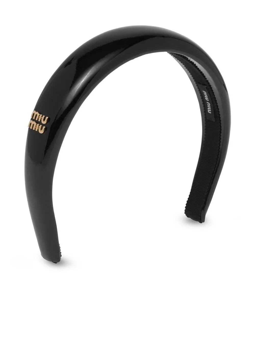 MIU MIU PATENT LEATHER HEADBAND