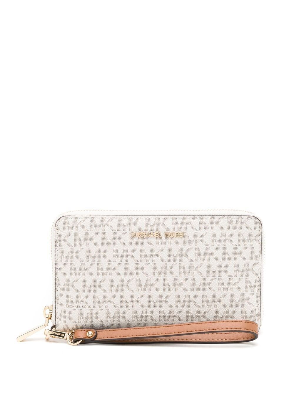 Logo wristlet purse