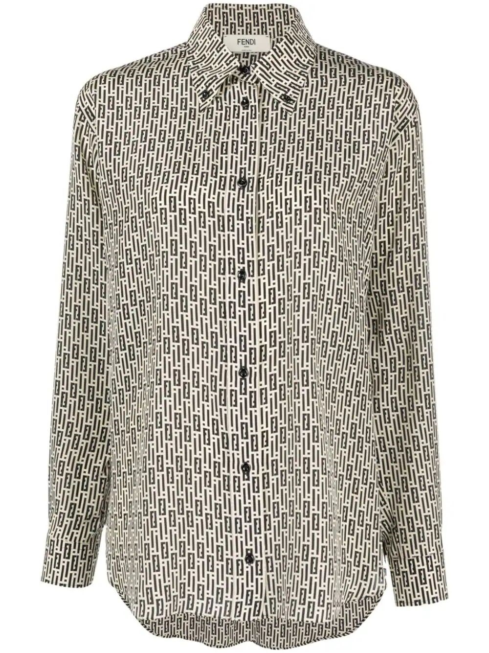 Printed silk shirt