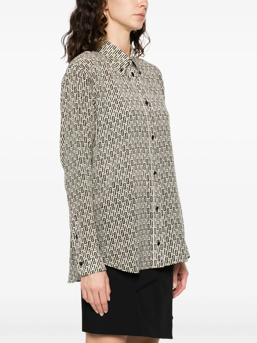 Printed silk shirt