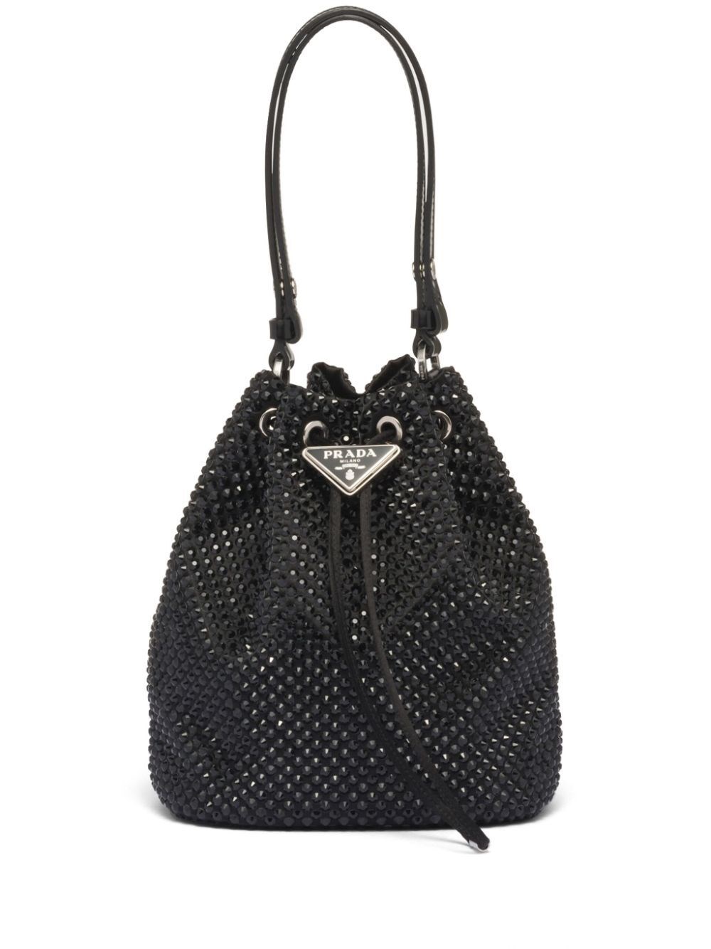 Satin mini-bag with crystals
