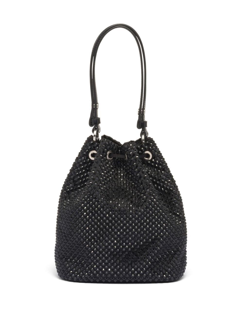 Satin mini-bag with crystals