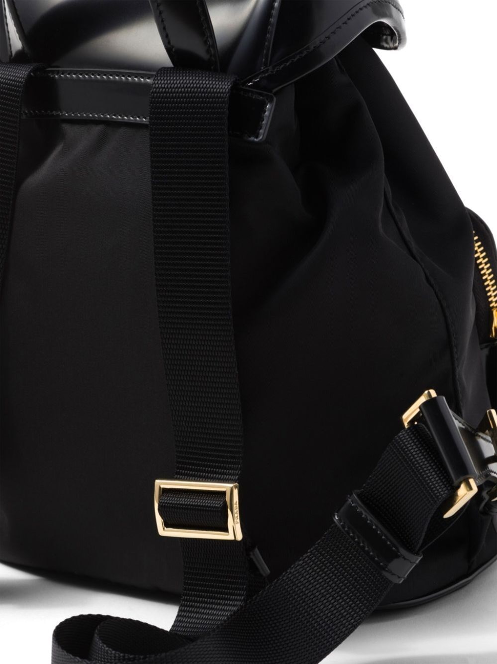 Medium Re-Nylon and brushed leather backpack