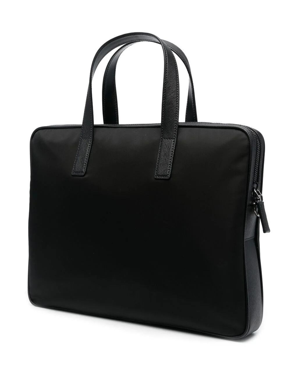 Re-Nylon and saffiano briefcase