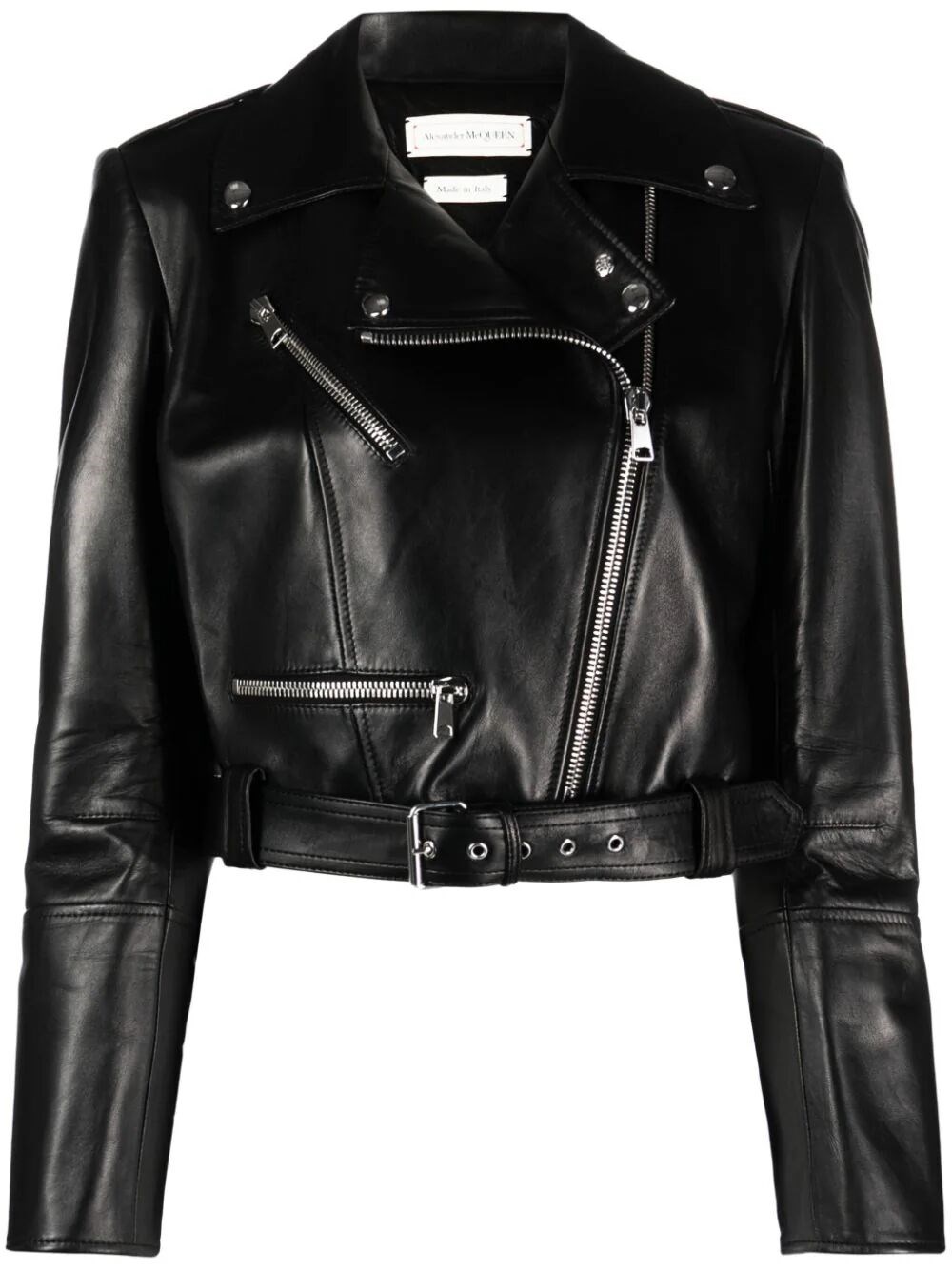 Cropped biker jacket