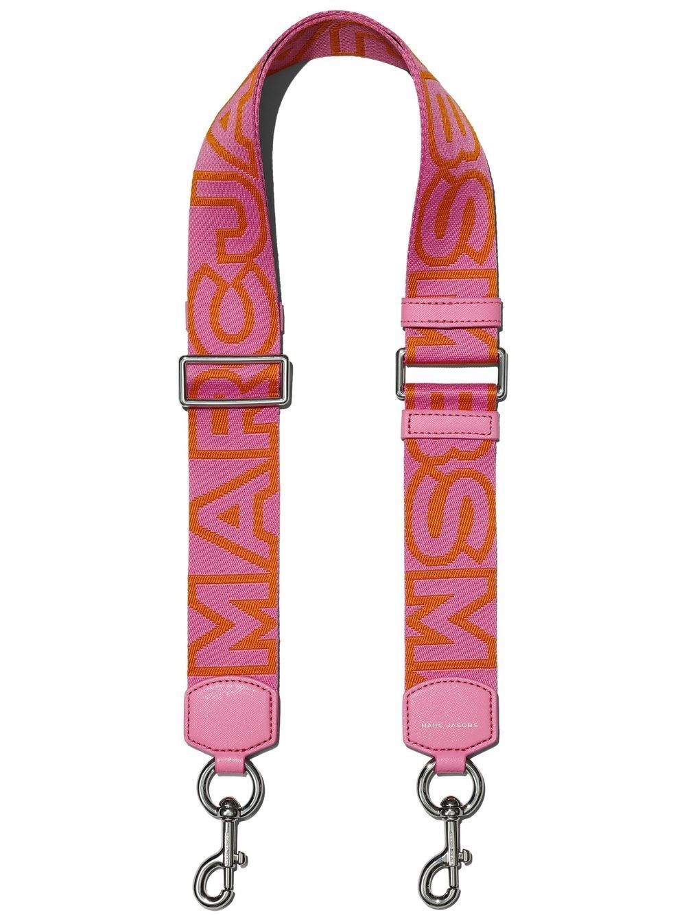 Marc Jacobs The Outline Logo Webbing Strap In Pink & Purple | ModeSens