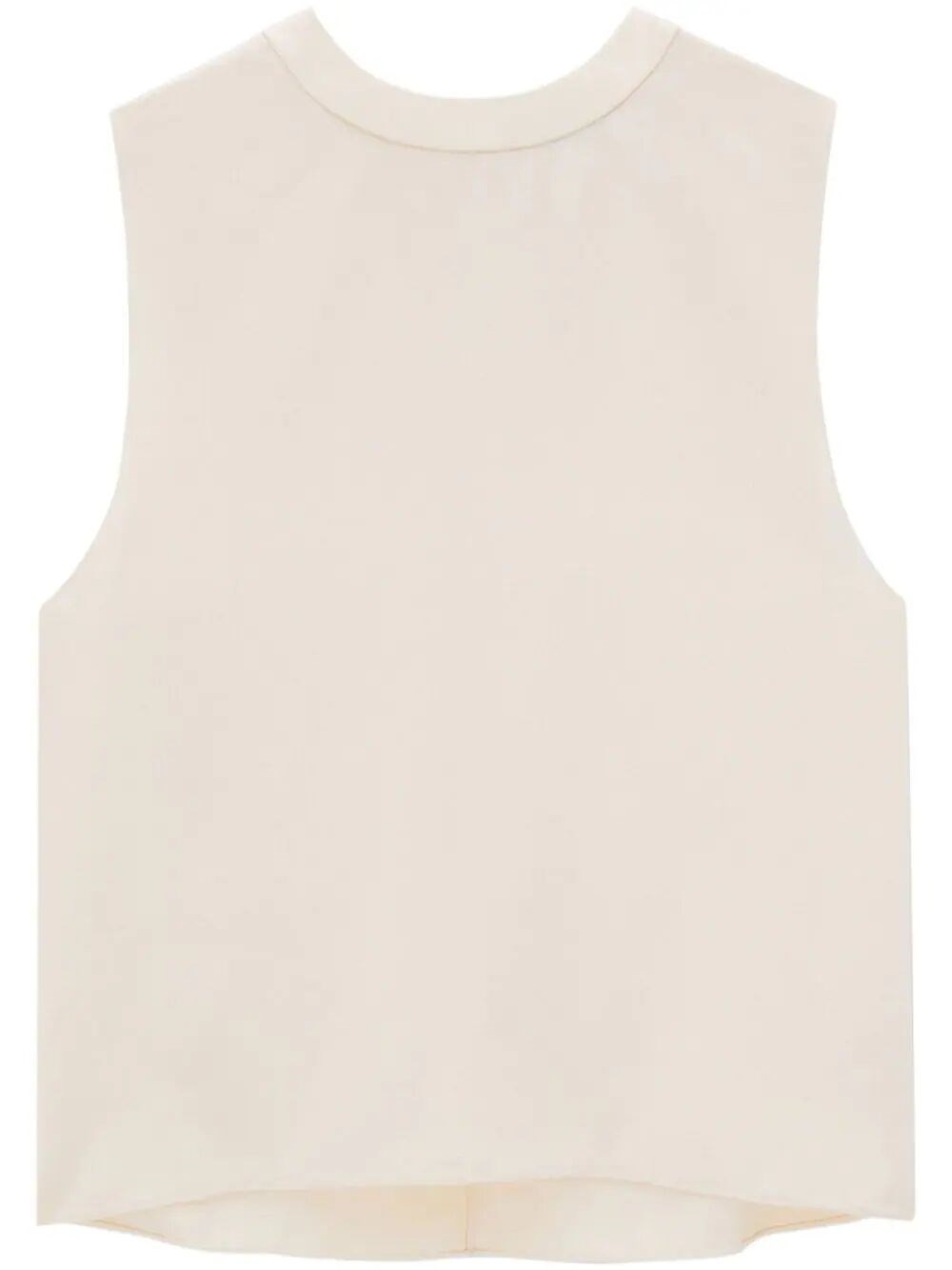 Saint Laurent Silk Top Clothing In Nude & Neutrals