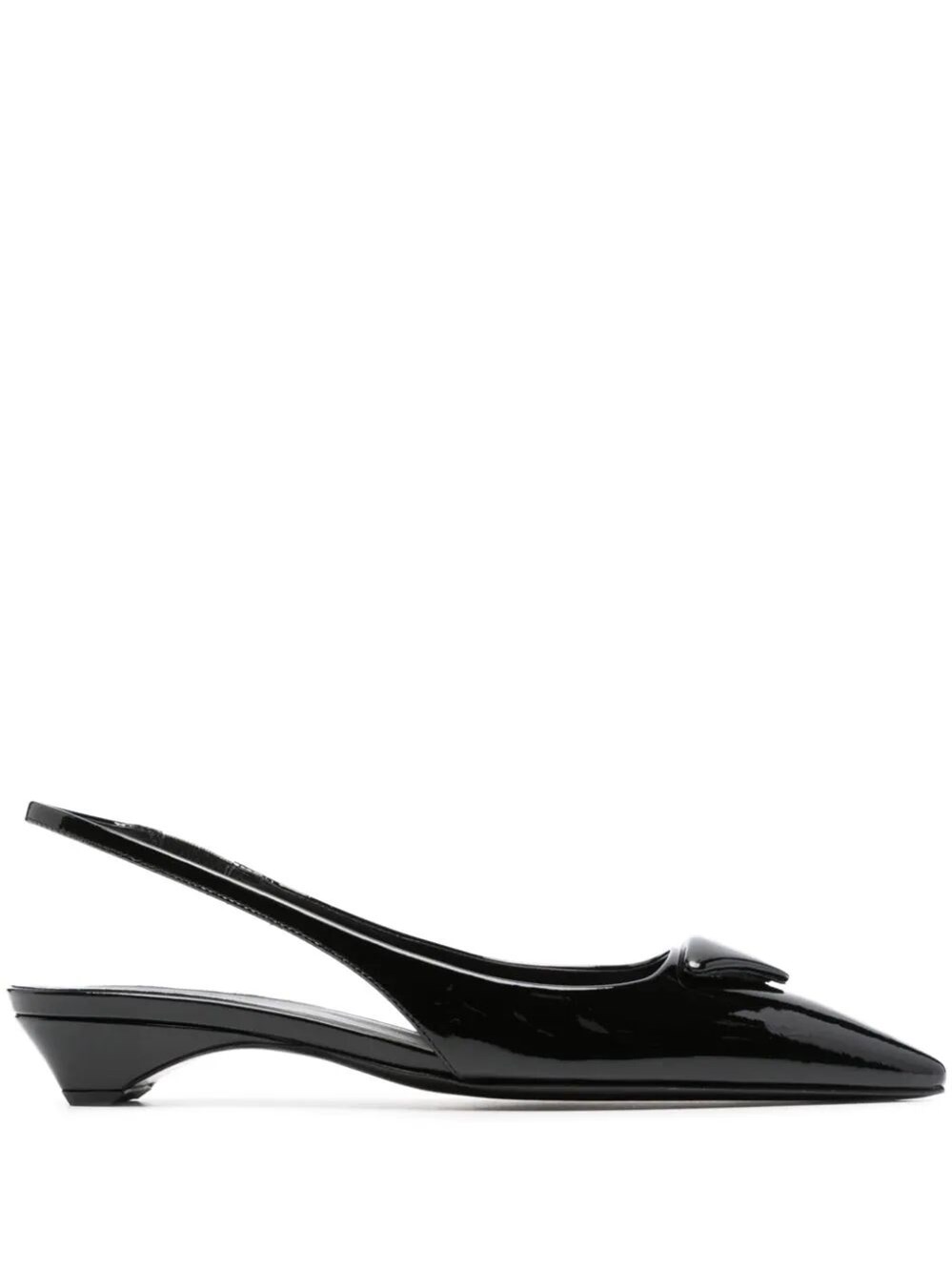 Patent leather slingback pumps