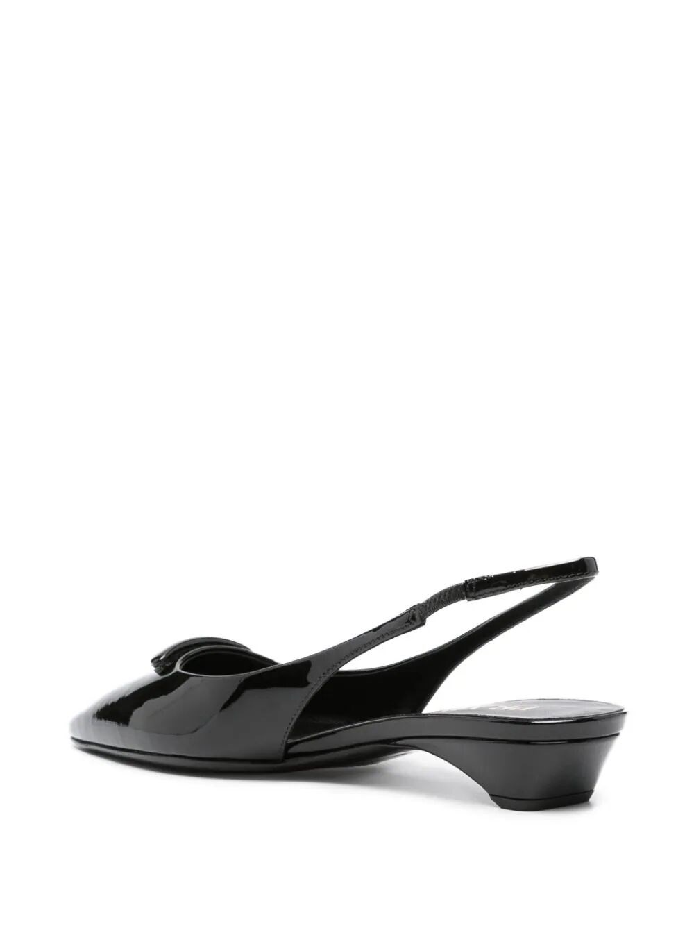 Patent leather slingback pumps