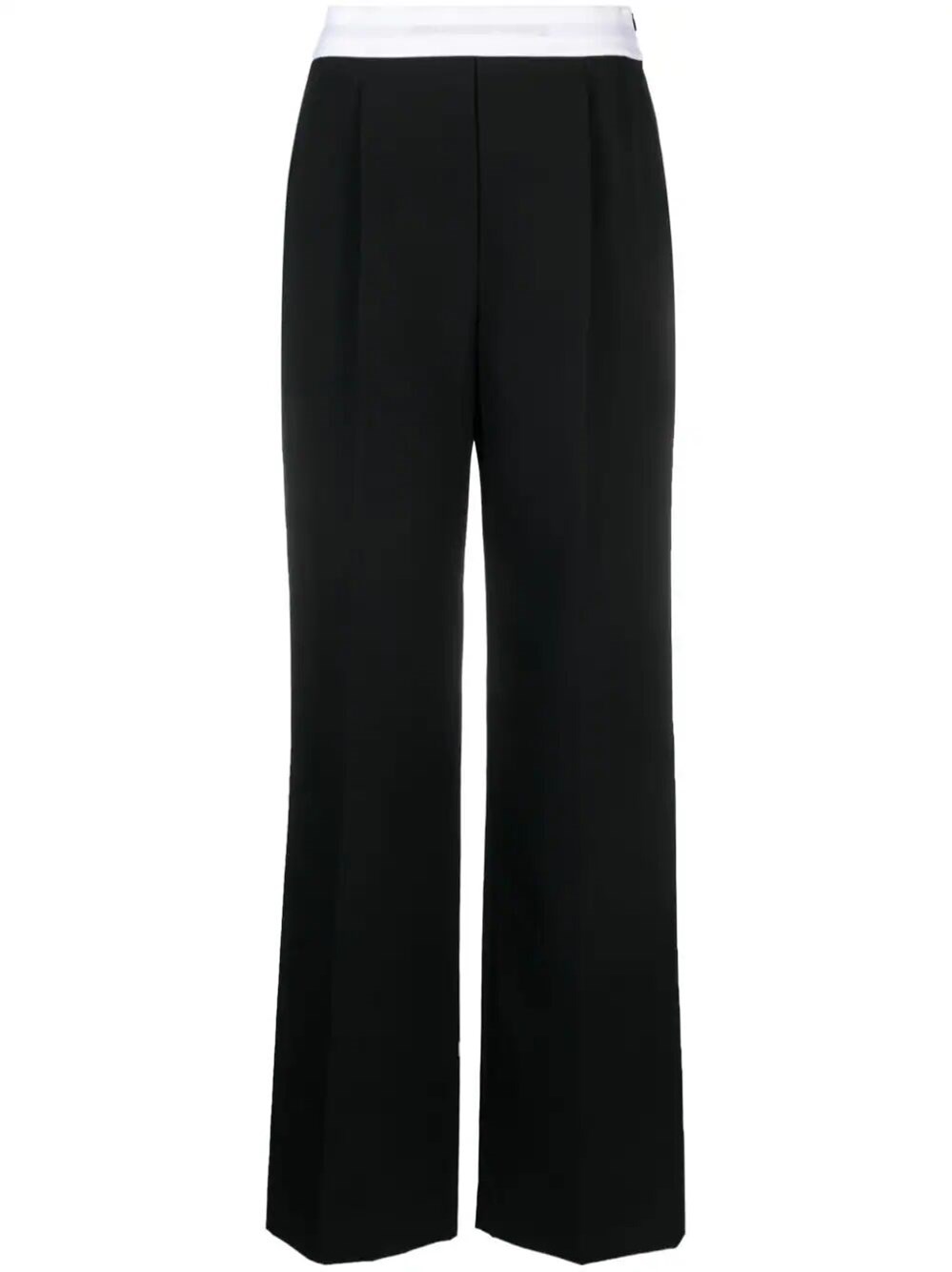Alexander Wang High Waisted Pleated Pant With Logo Elastic Clothing In Black