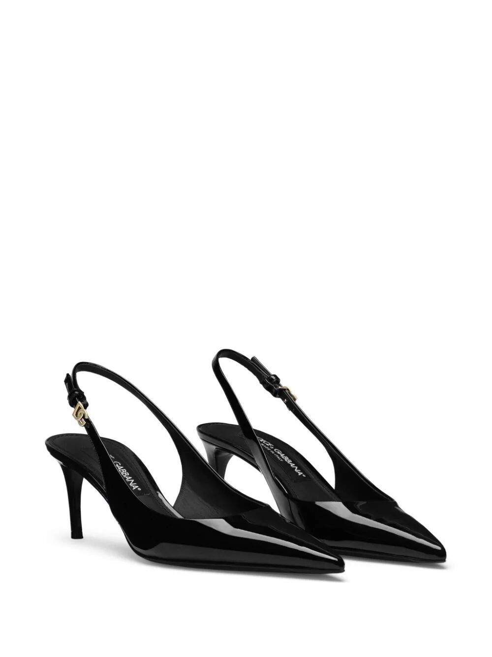 Patent leather slingback