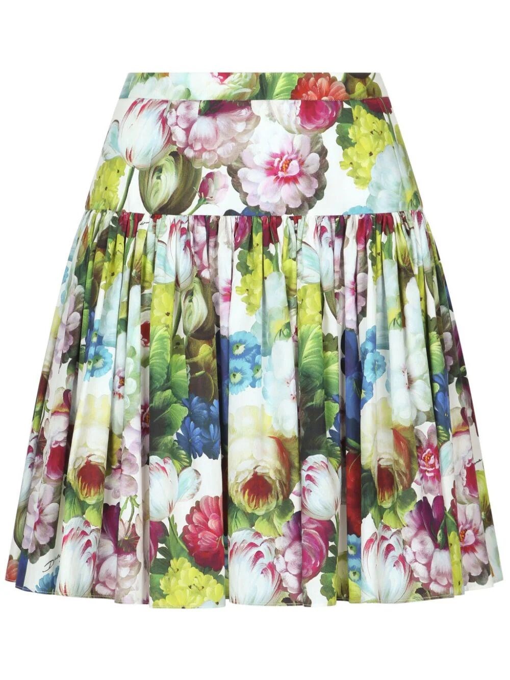 Pleated floral skirt