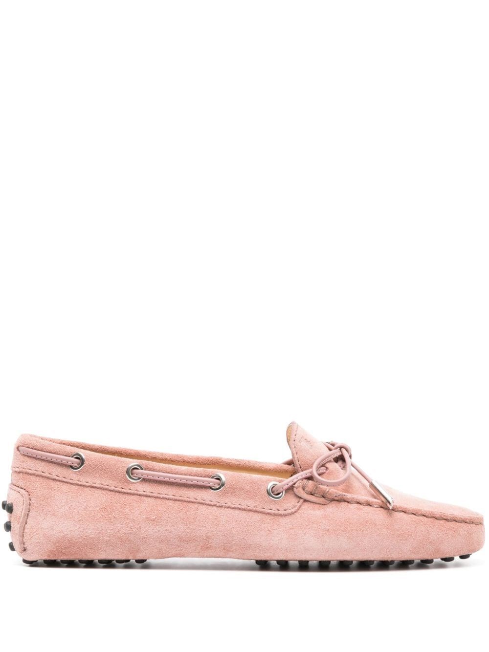 Shop Tod's Suede Loafers In Pink & Purple
