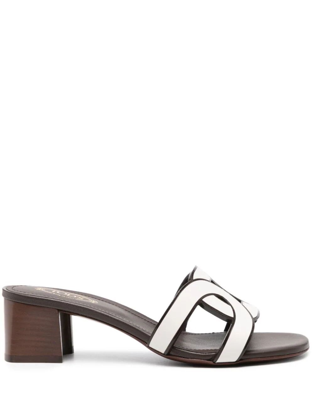 Tod's Interwoven-strap 50mm Leather Mules In White