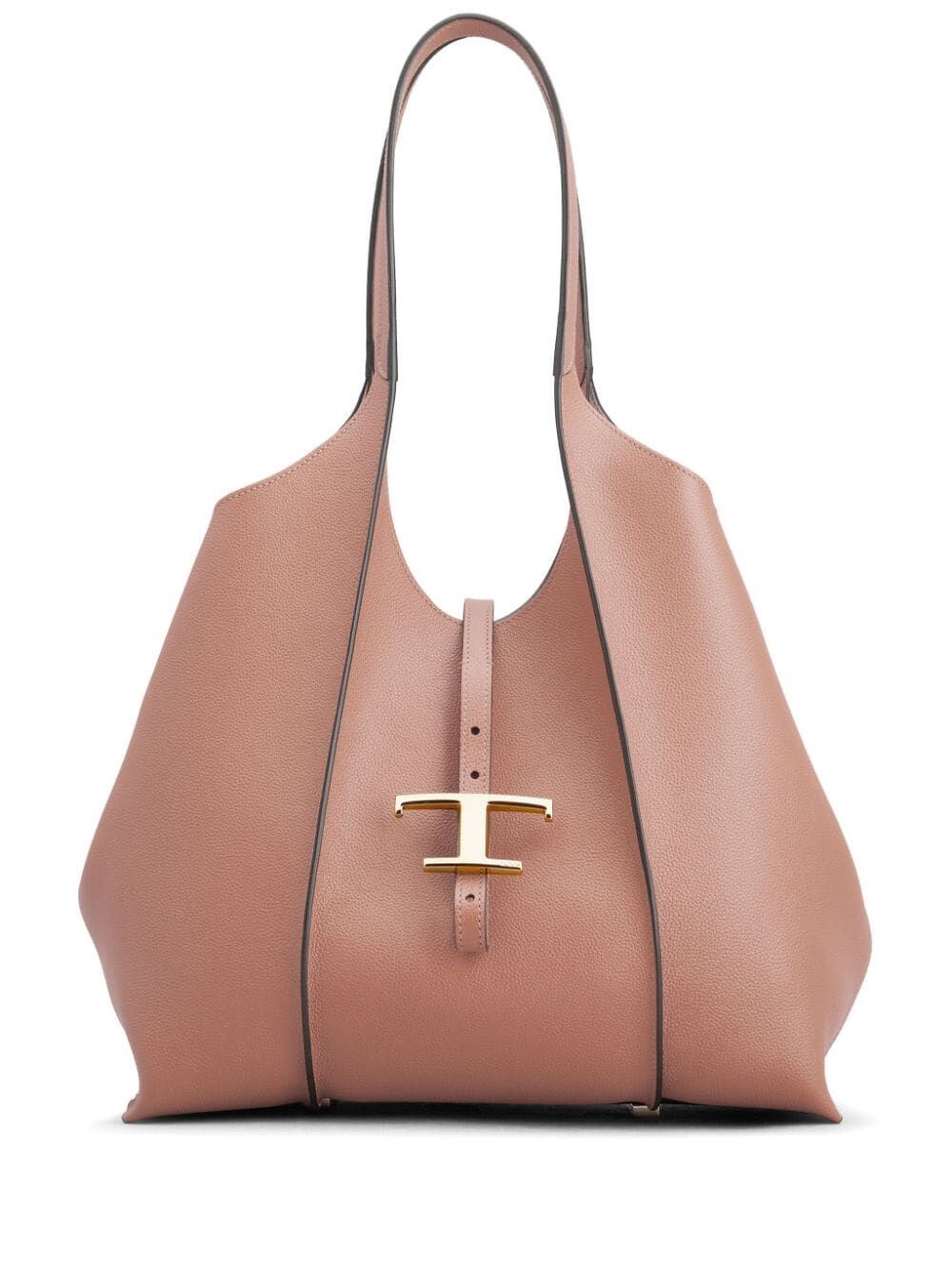 Tod's Grained Leather Handbag In Pink & Purple