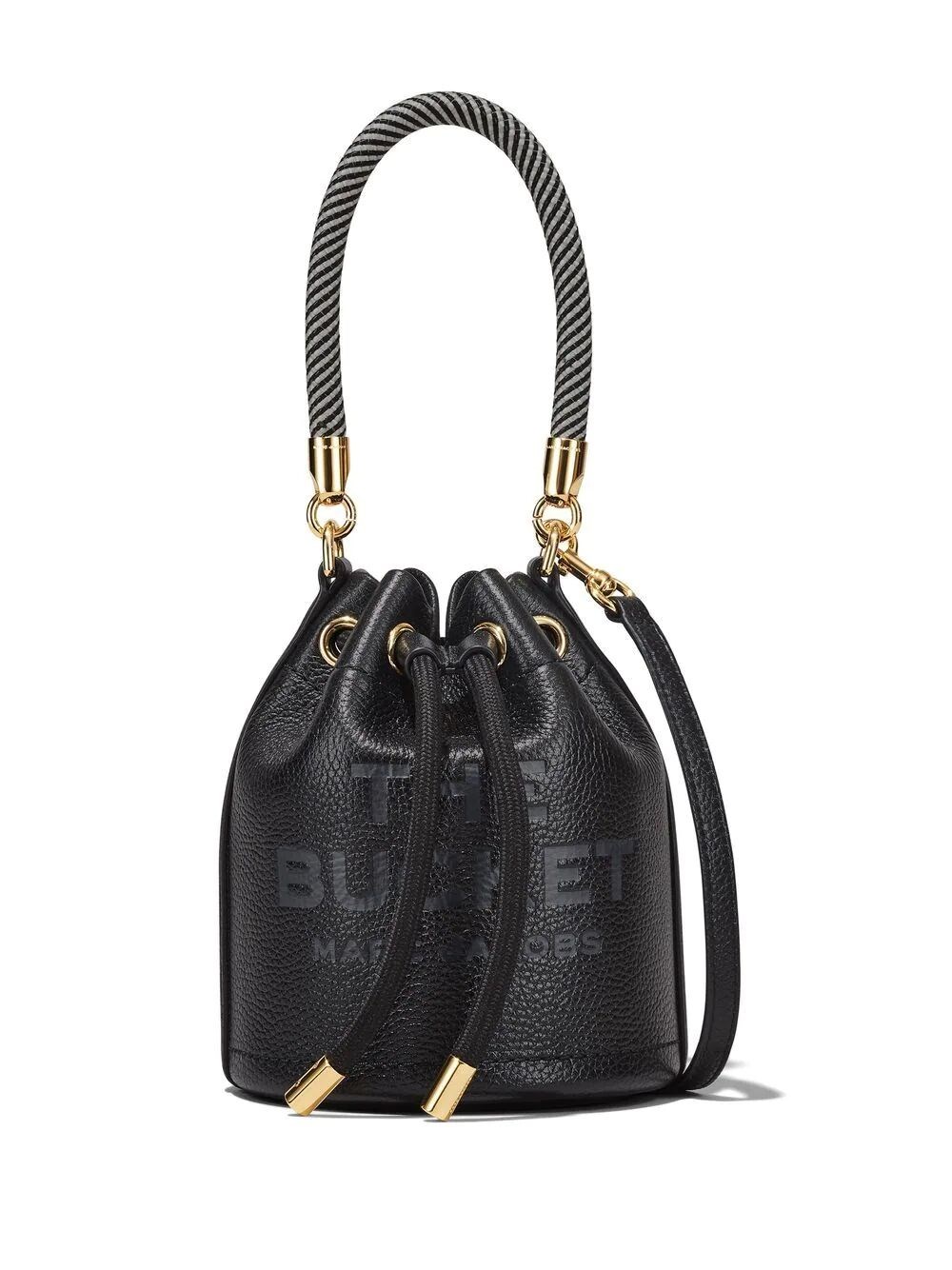 Marc Jacobs The Leather Mini Bucket Bag In Black