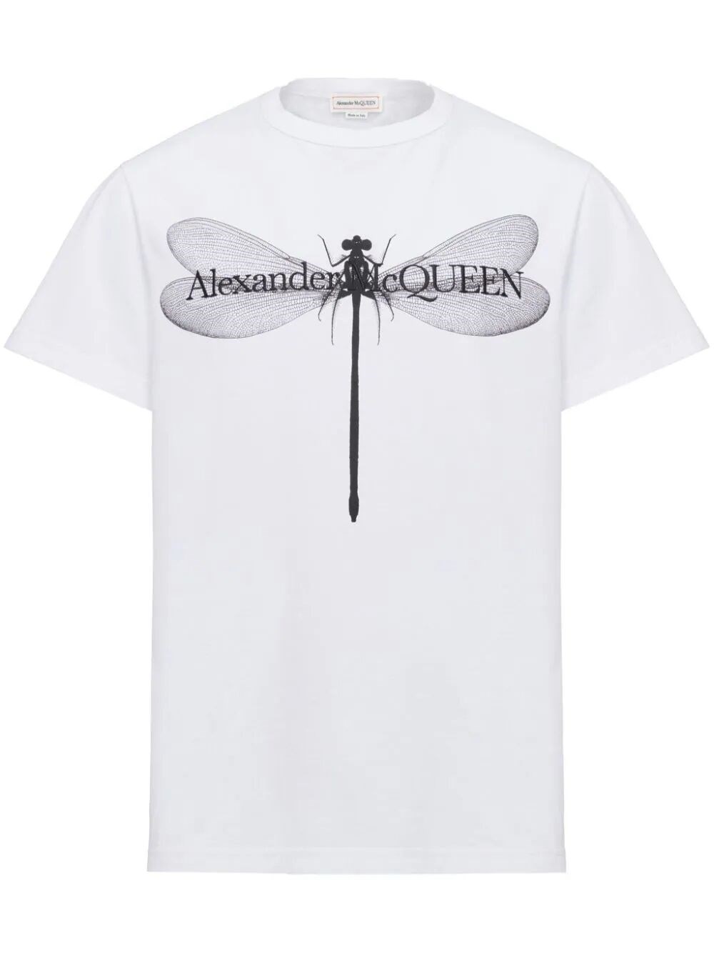 Shop Alexander Mcqueen Dragonfly T-shirt In White
