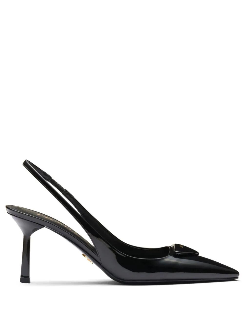 Patent leather slingback pumps