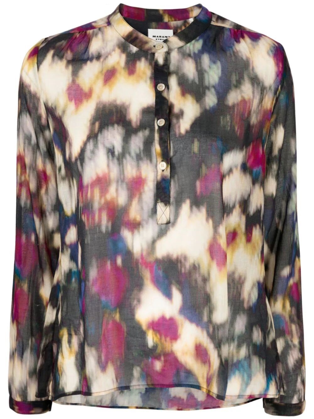 Abstract-print blouse