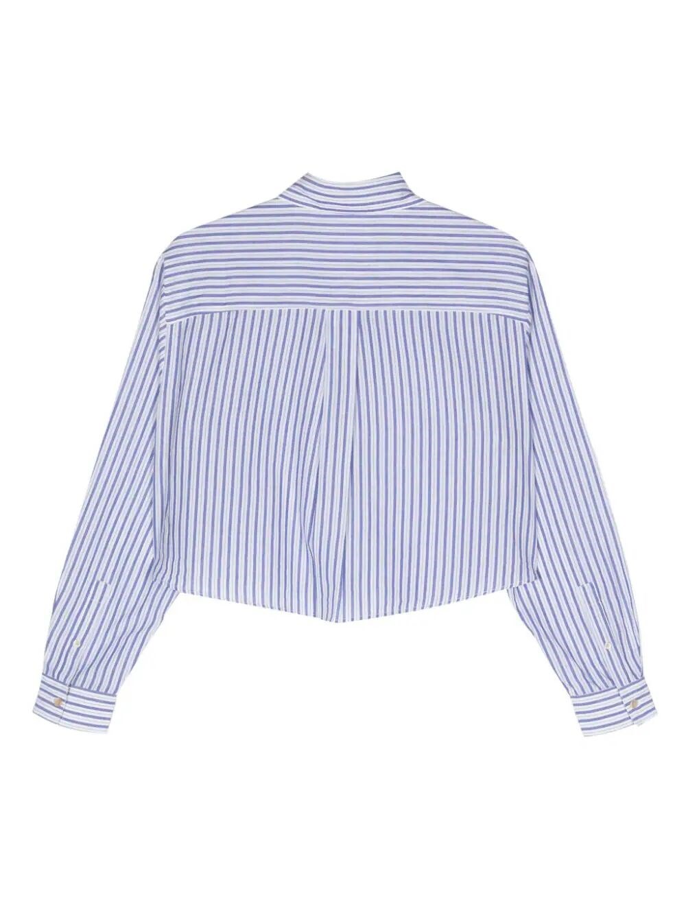 Striped cropped shirt