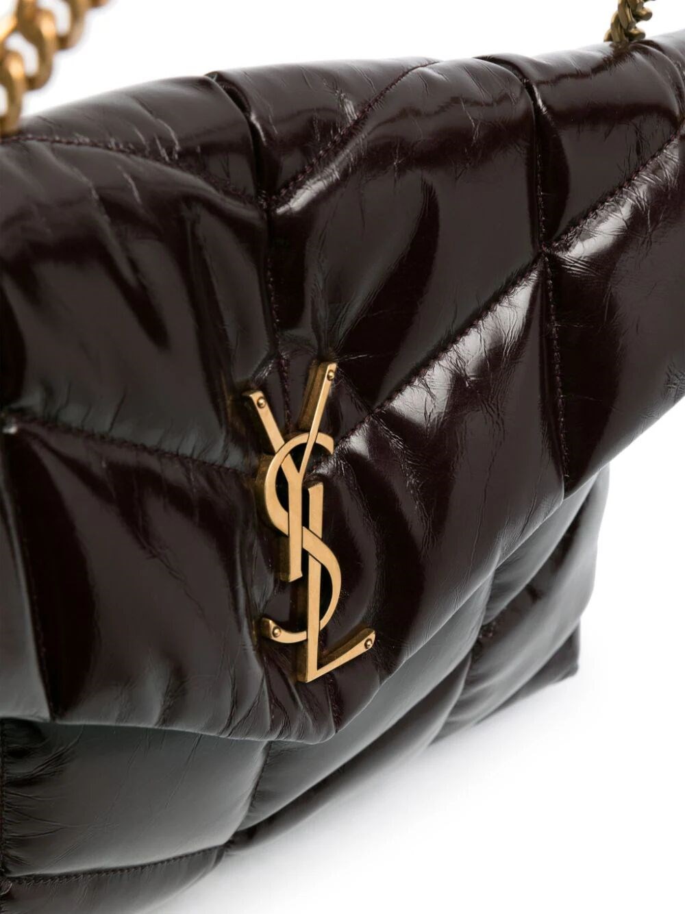 PUFFER MEDIUM IN CRINKLED LEATHER 