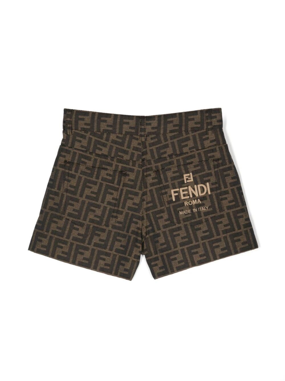 FF logo-print shorts