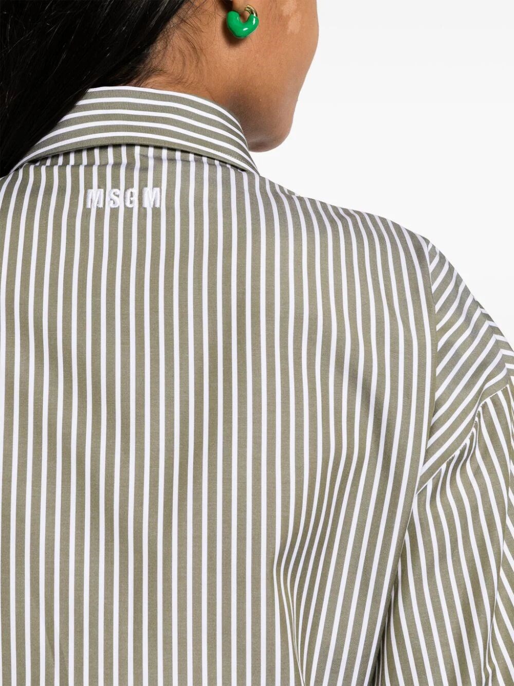 Cropped striped shirt