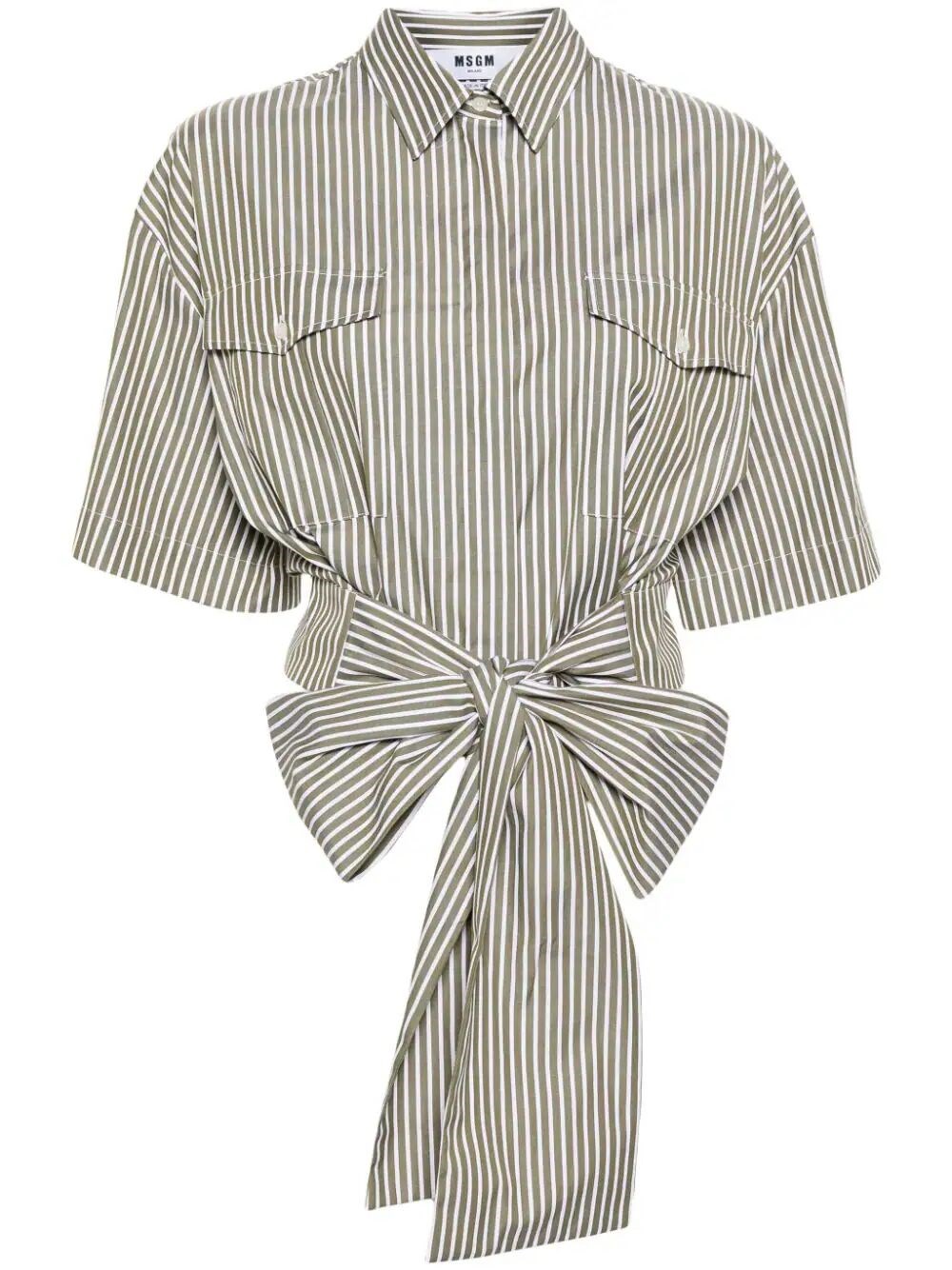 Cropped striped shirt