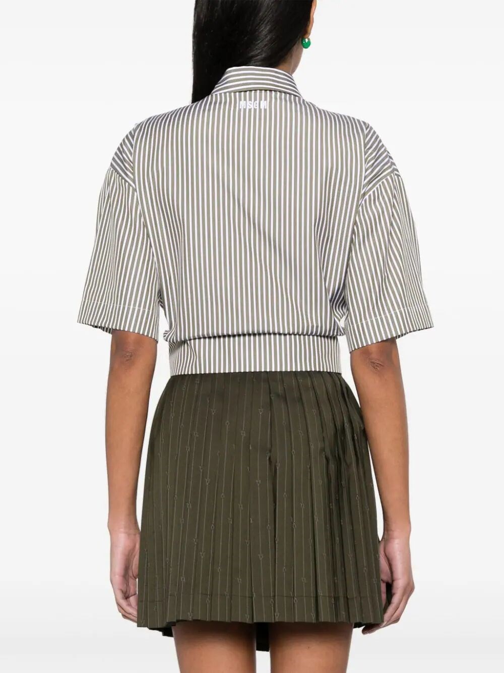 Cropped striped shirt