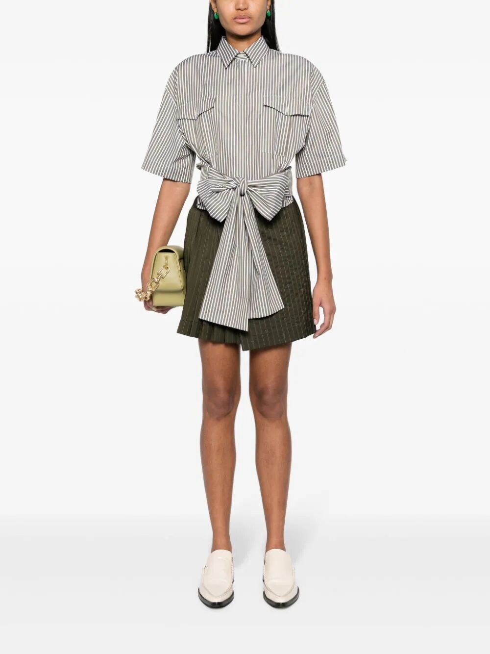 Cropped striped shirt