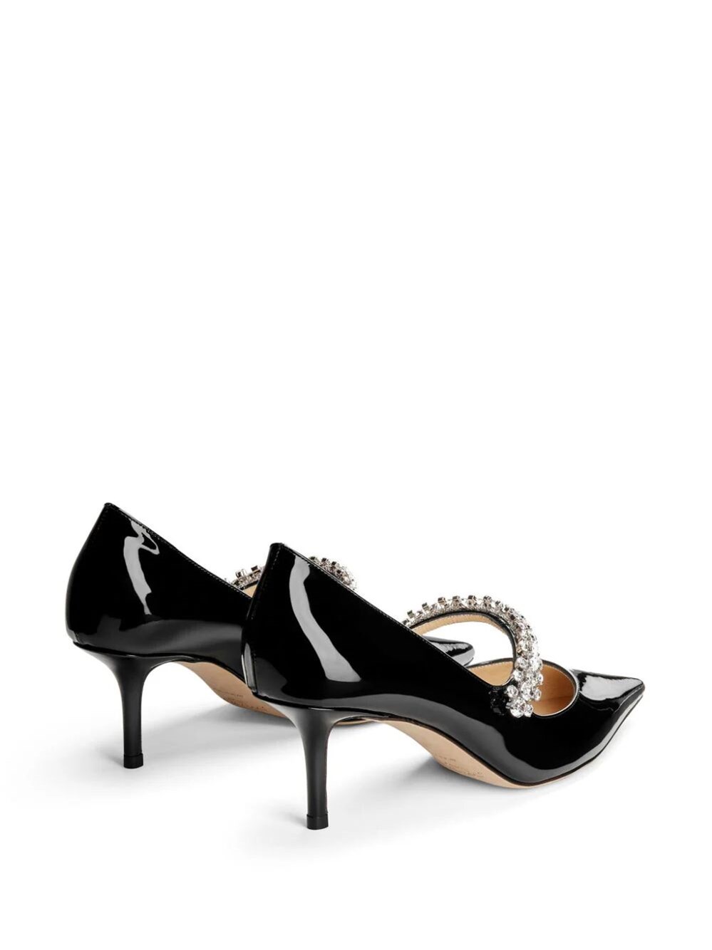 Patent Leather Pumps with Swarovski Crystals