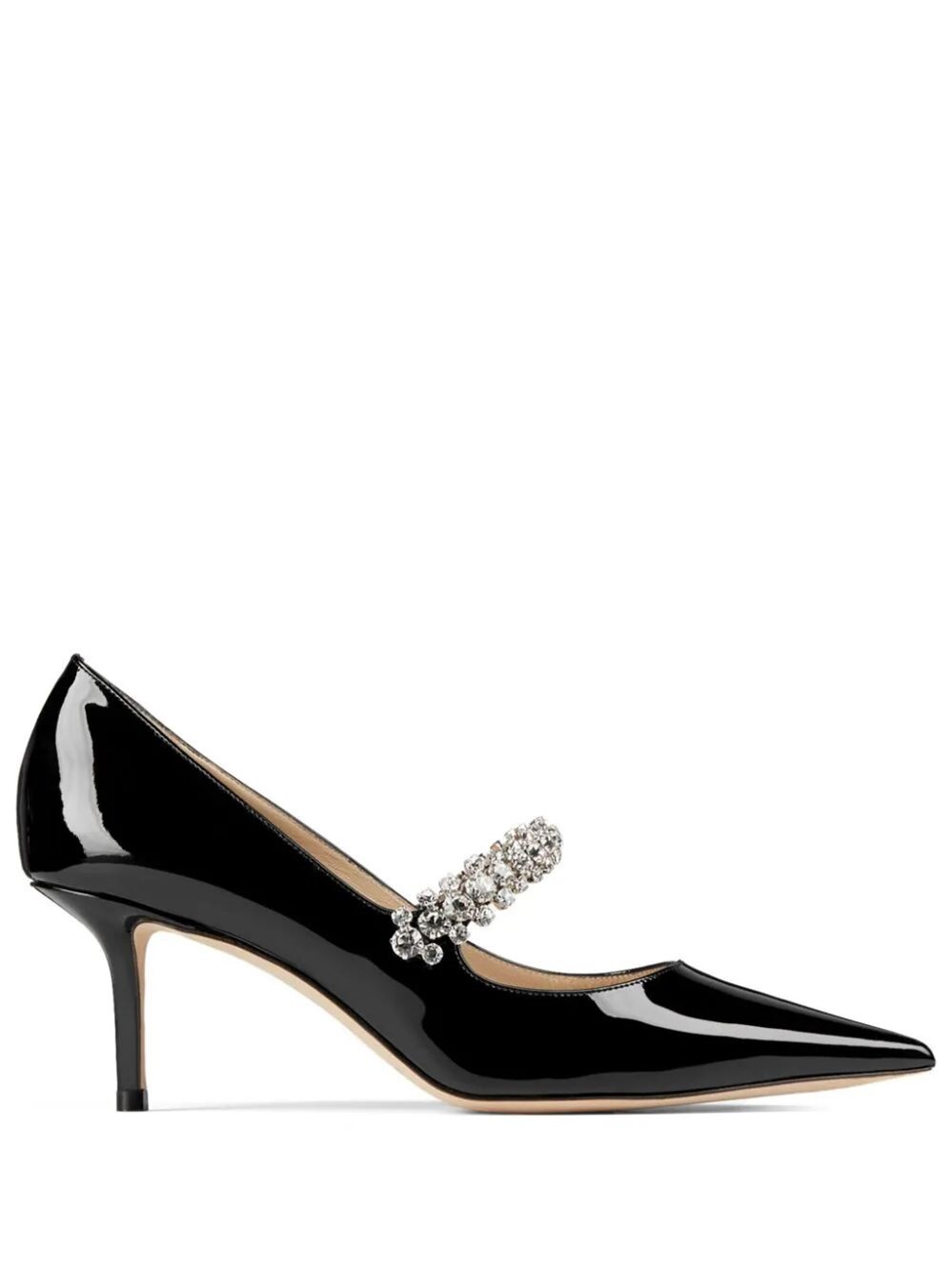 Patent Leather Pumps with Swarovski Crystals