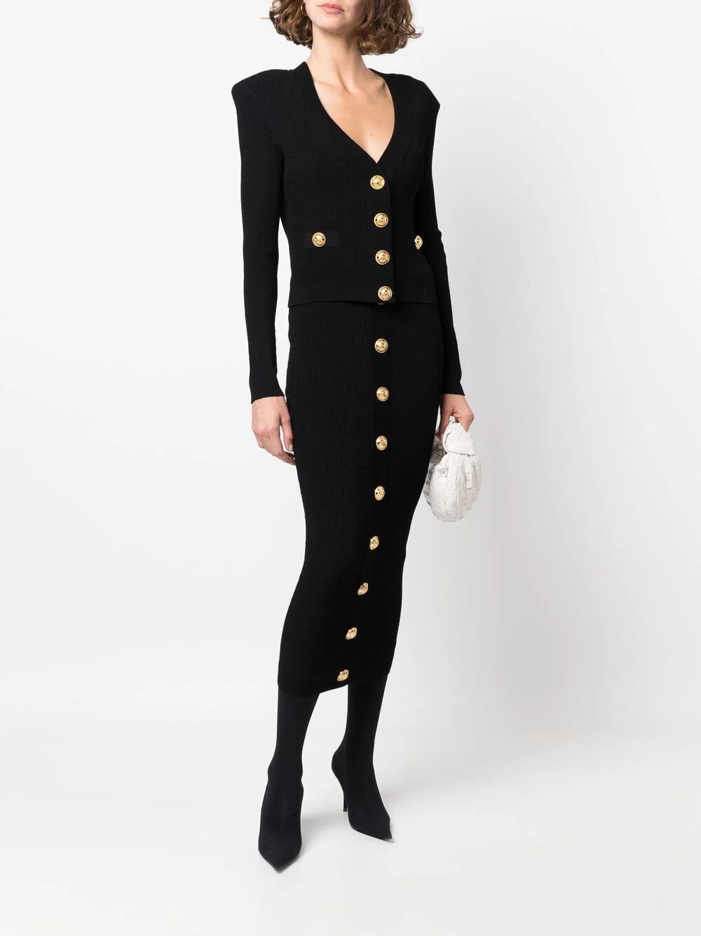 Buttoned knit cardigan