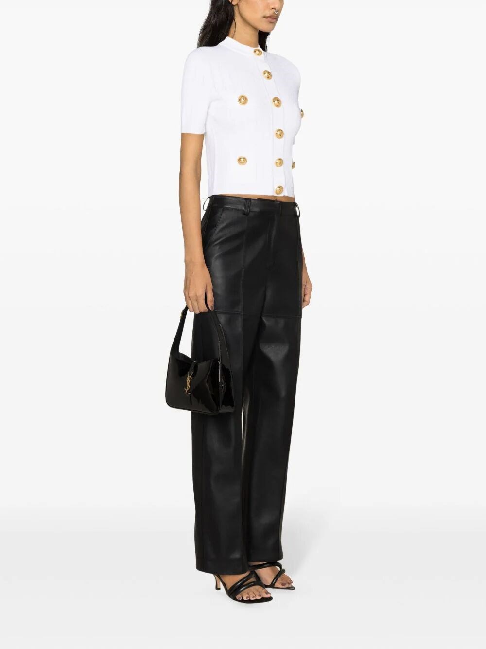 Knit cardigan t-shirt