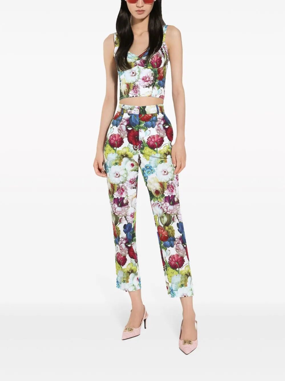 COTTON PANTS WITH FLOWER PRINT