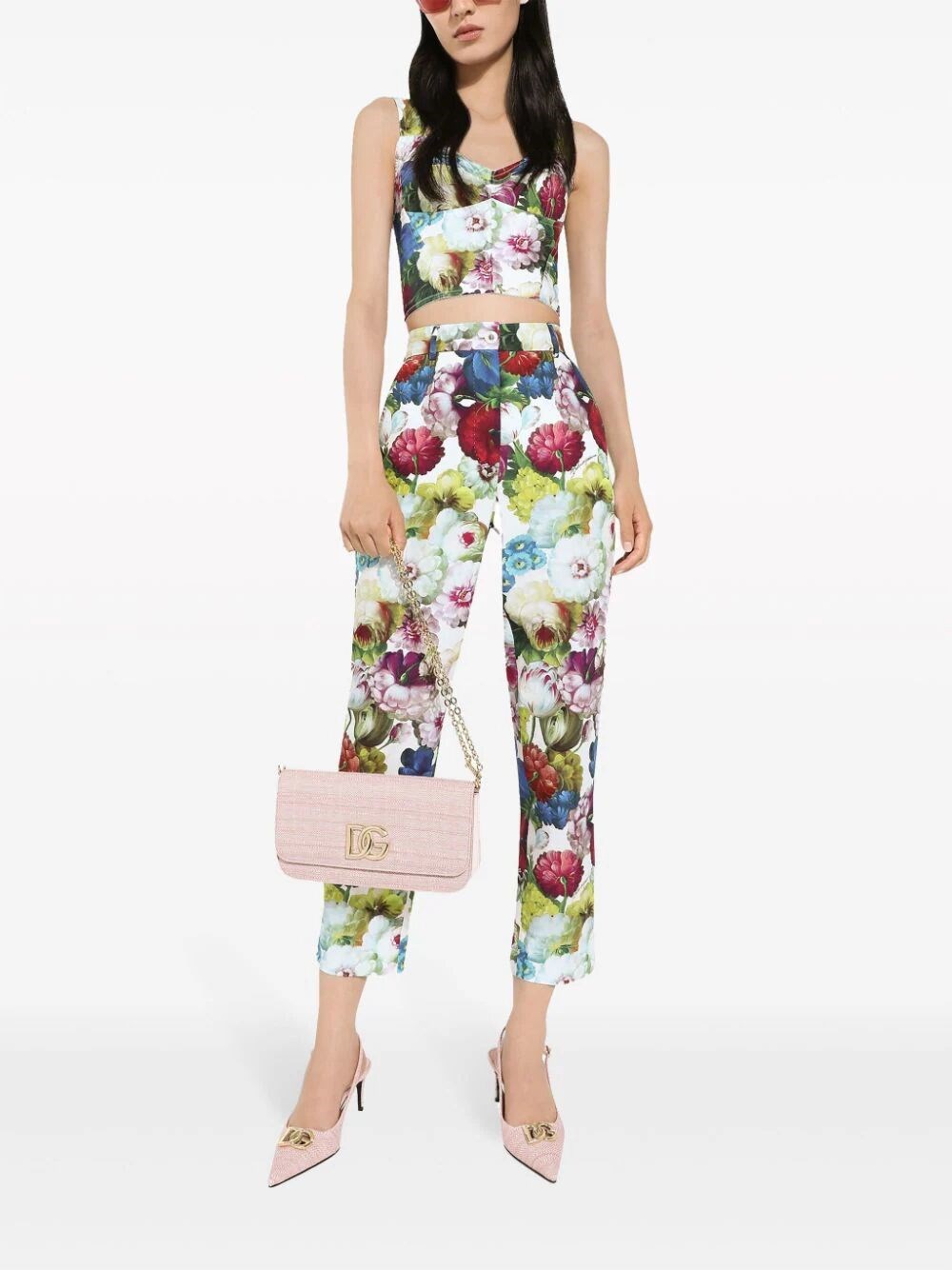 COTTON PANTS WITH FLOWER PRINT