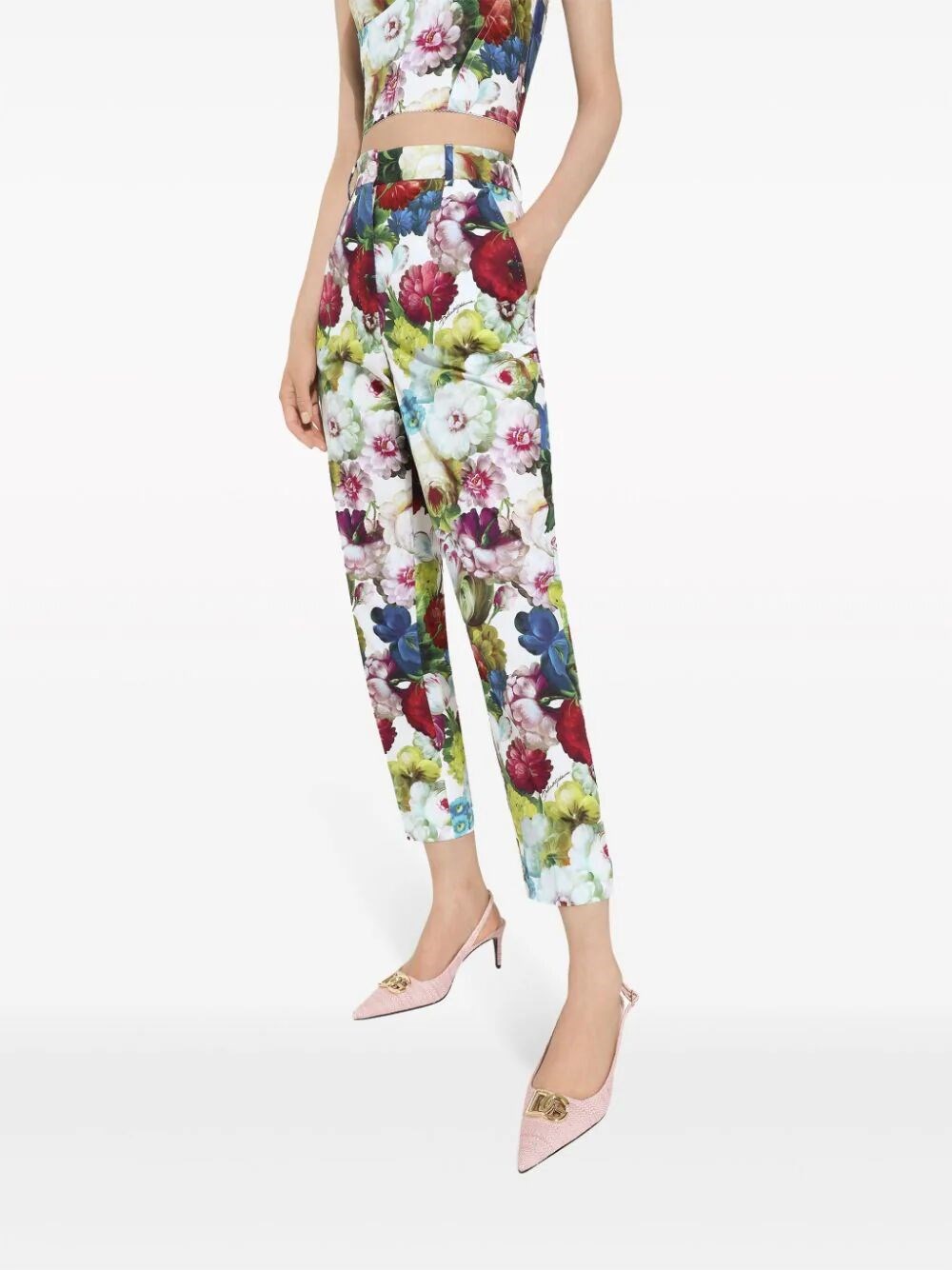 COTTON PANTS WITH FLOWER PRINT