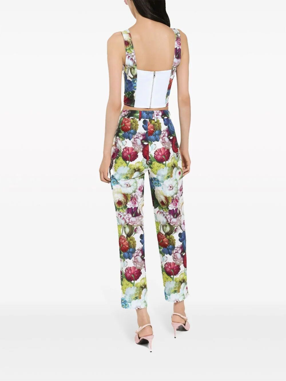 CORSET TOP WITH FLOWER PRINT