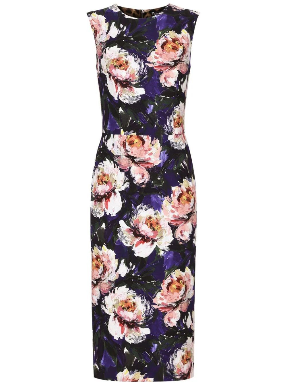 SHEATH DRESS WITH PEONY PRINT