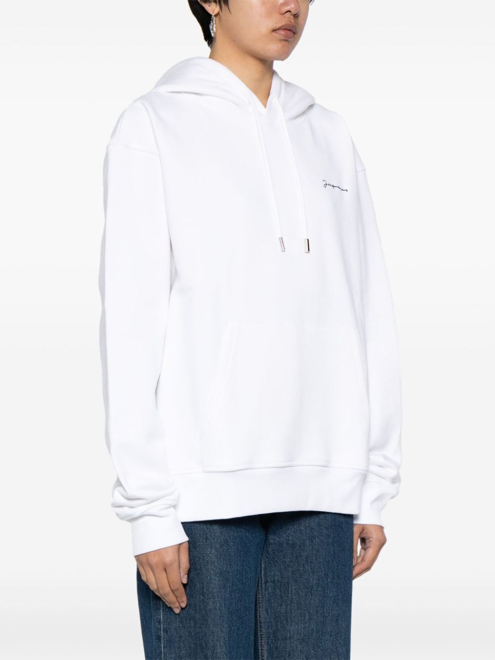 Embroidered logo hoodie