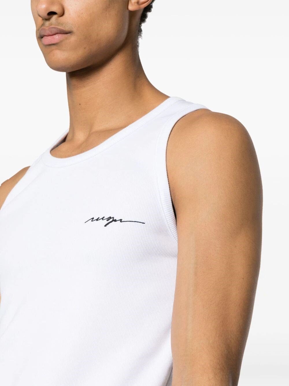 Ribbed tank top with logo