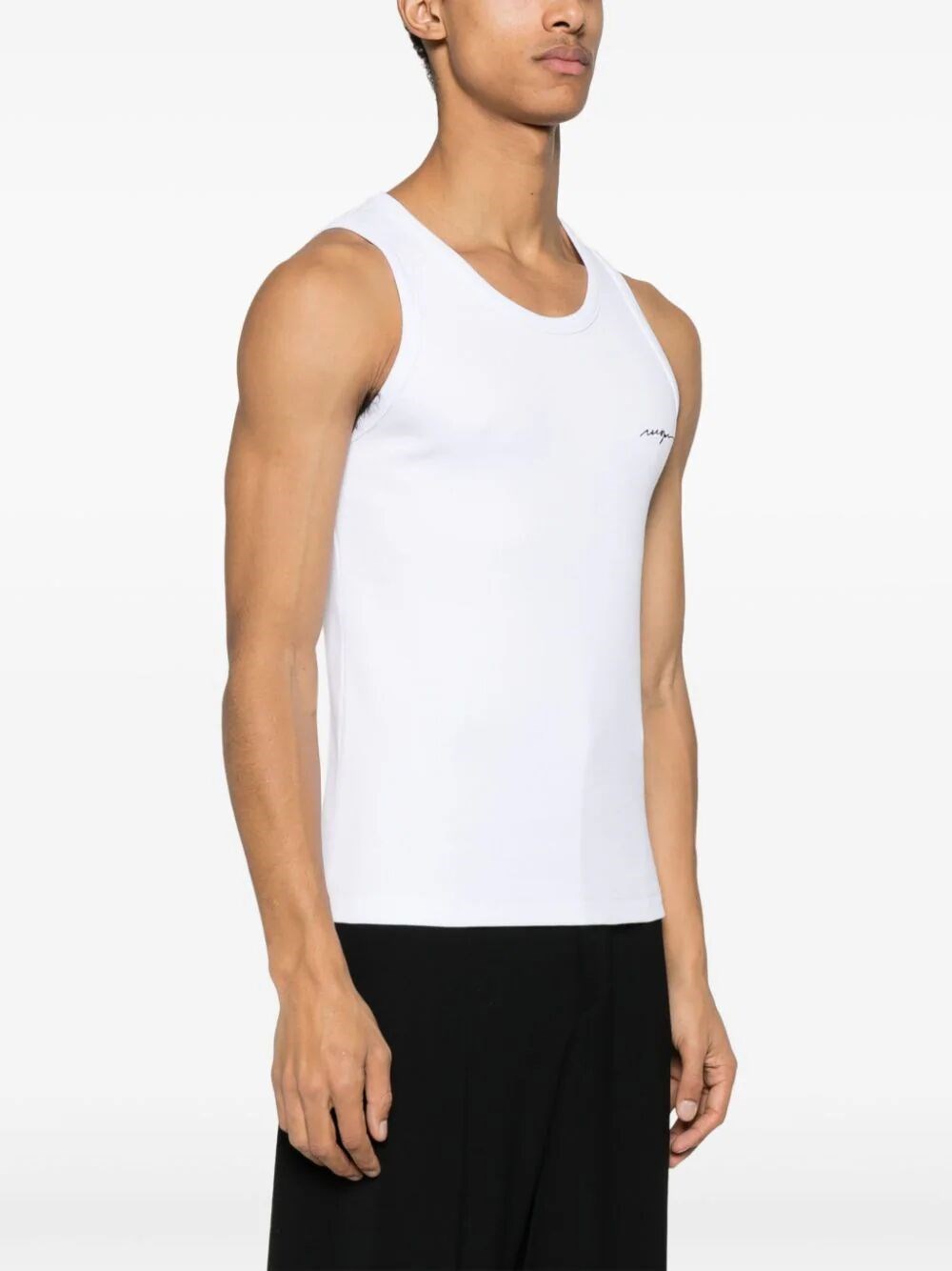 Ribbed tank top with logo