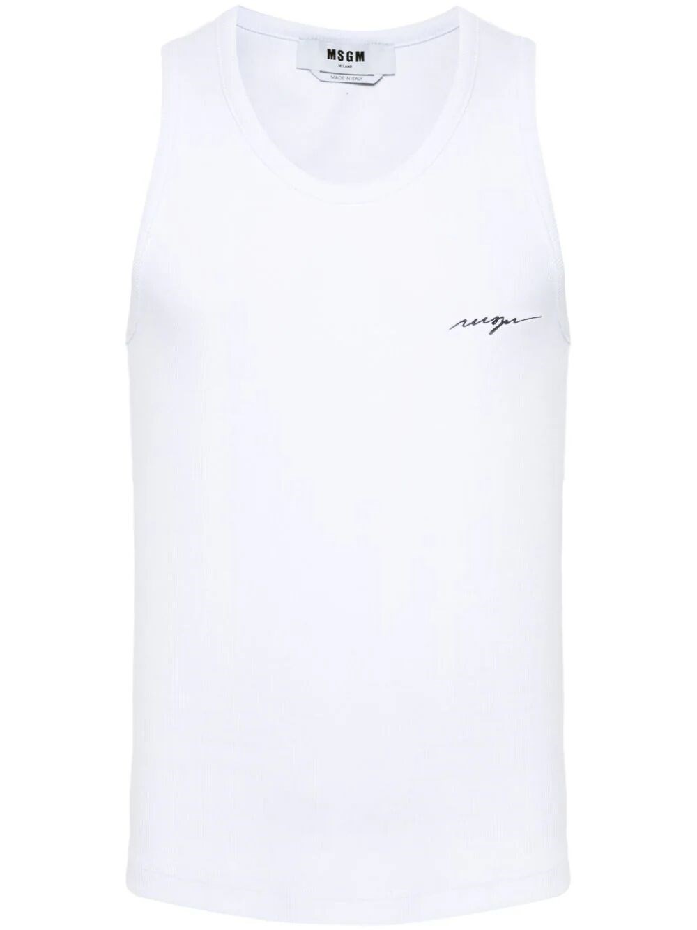 Ribbed tank top with logo