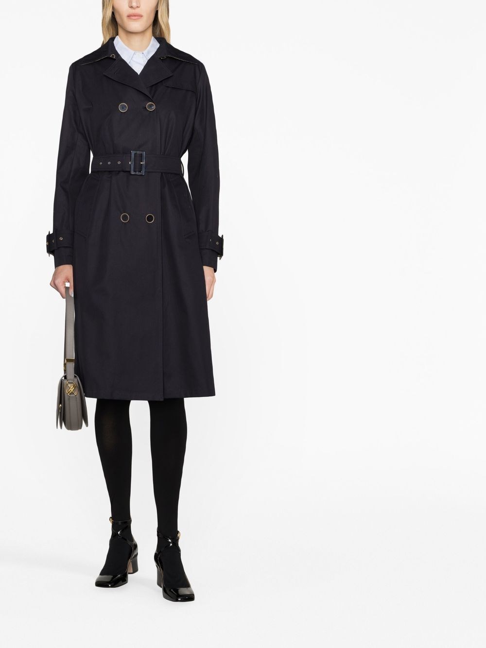 Double-breasted trench coat