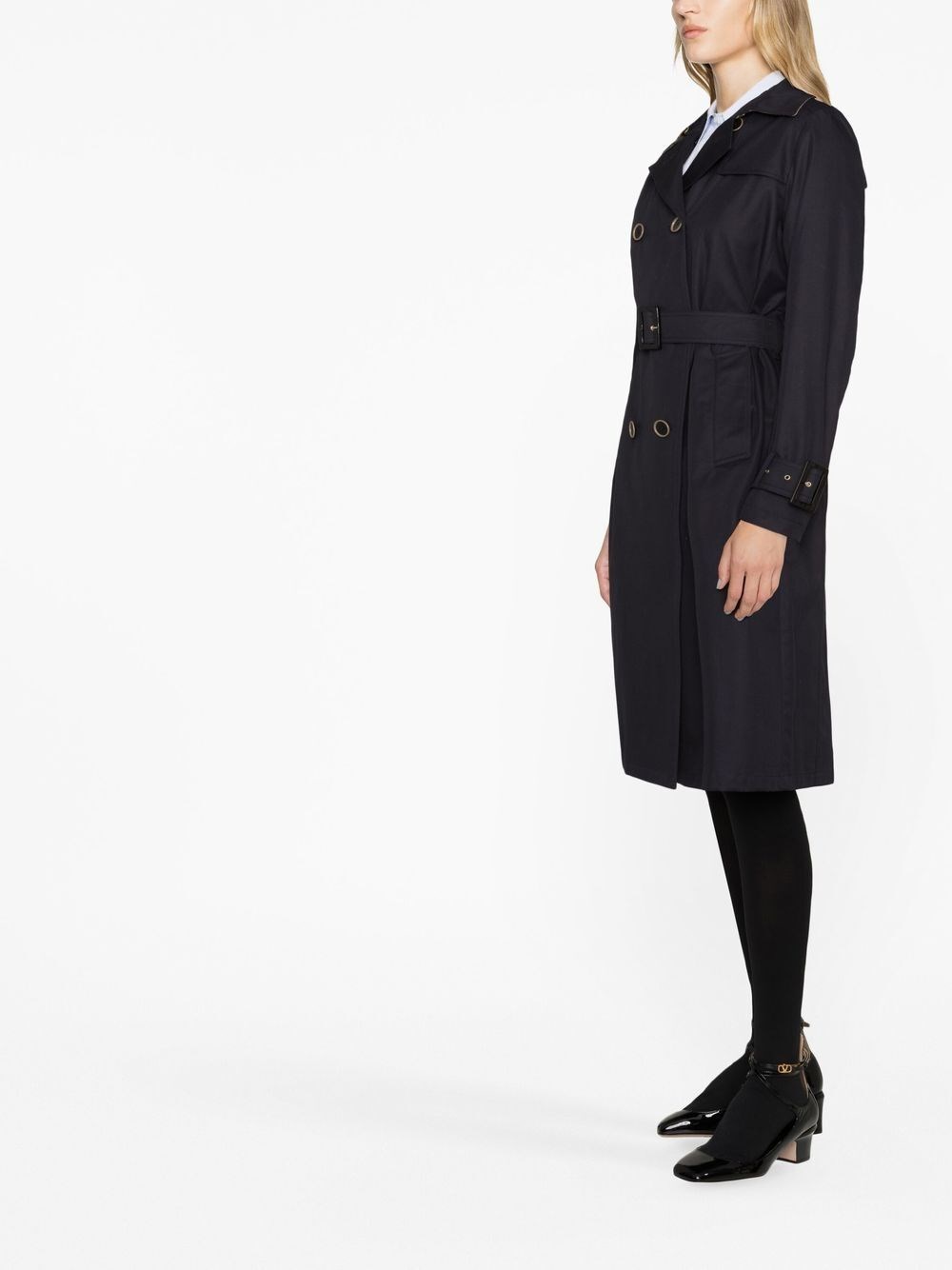 Double-breasted trench coat