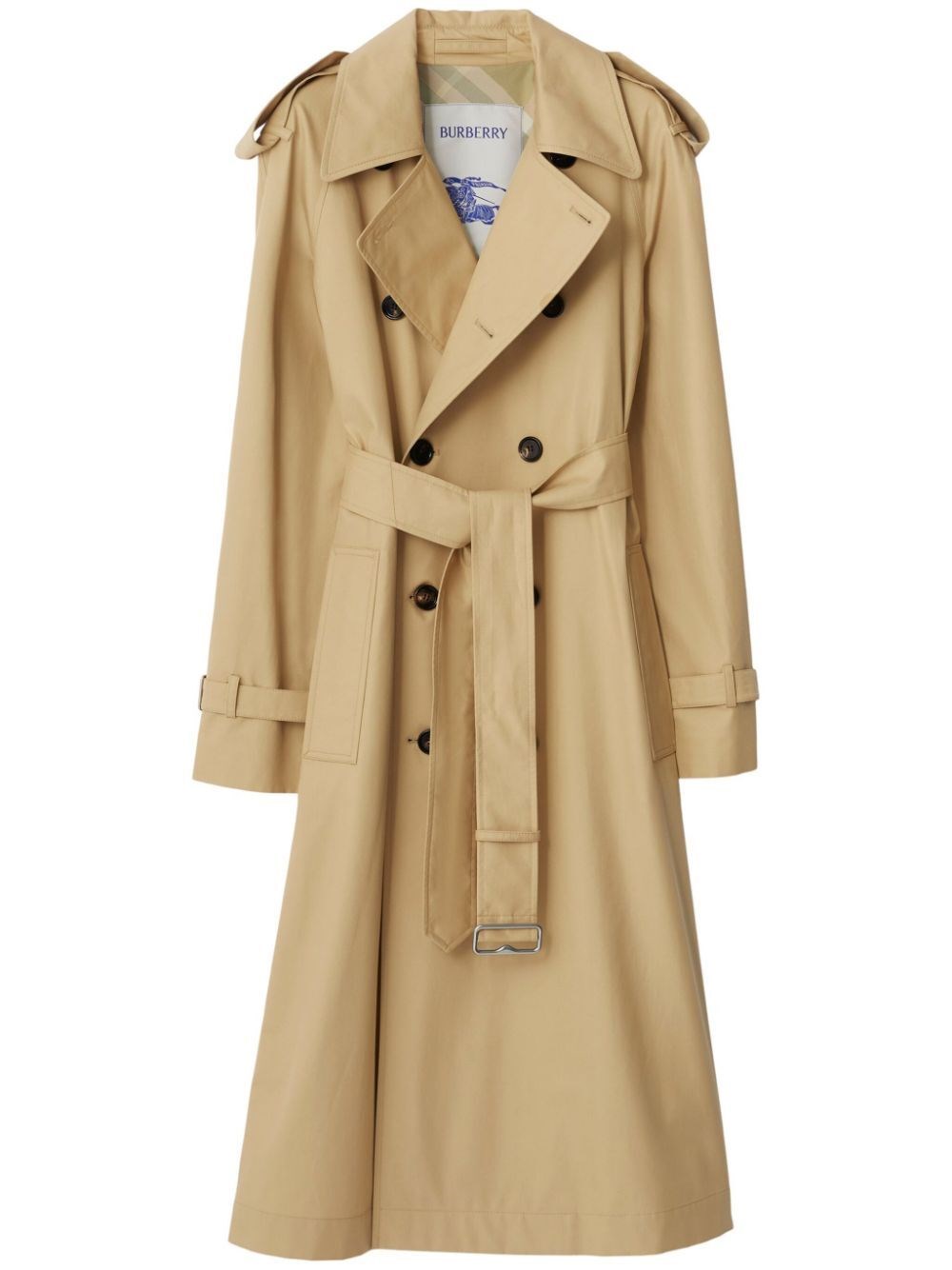 Long Gabardine Trench Coat